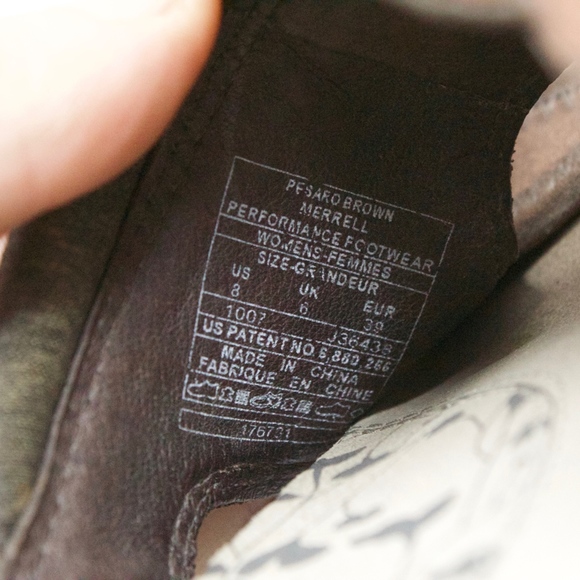 Merrell Pesaro Brown Leather Sandals Slide Size 8 - Picture 7 of 8